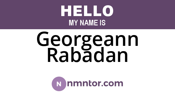 Georgeann Rabadan