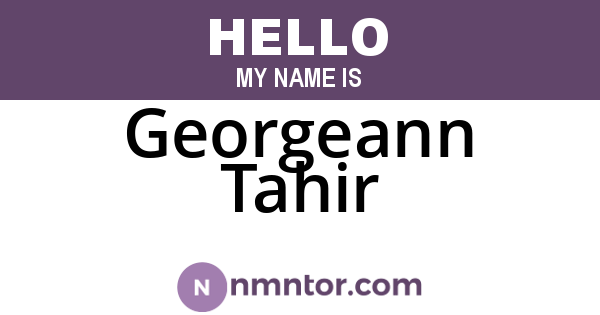 Georgeann Tahir