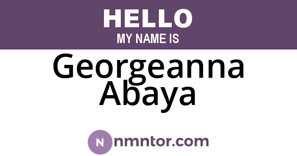 Georgeanna Abaya