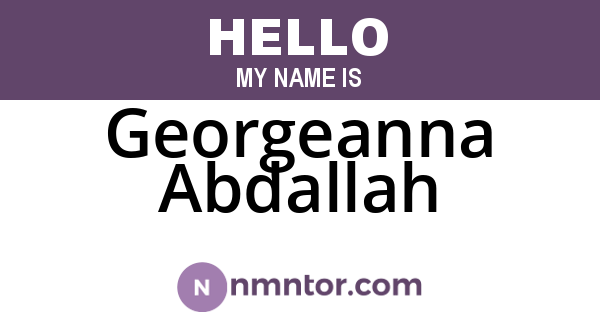 Georgeanna Abdallah