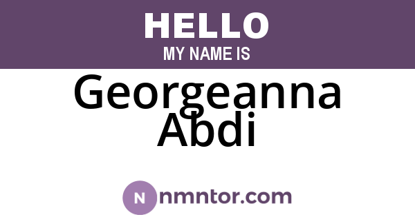 Georgeanna Abdi