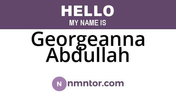 Georgeanna Abdullah