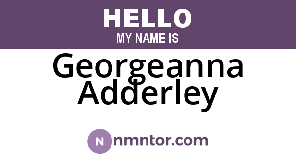 Georgeanna Adderley
