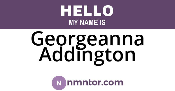 Georgeanna Addington