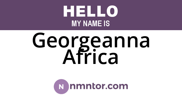 Georgeanna Africa
