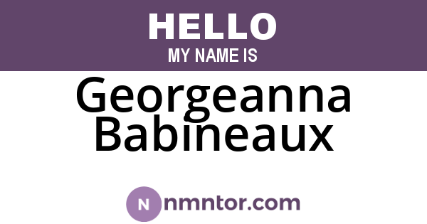 Georgeanna Babineaux
