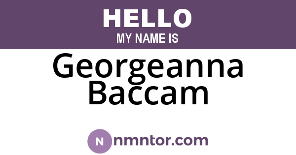 Georgeanna Baccam