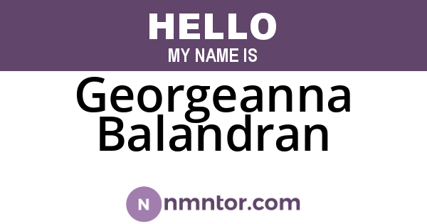 Georgeanna Balandran
