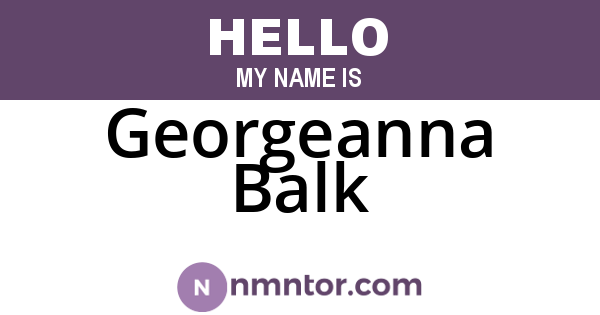 Georgeanna Balk