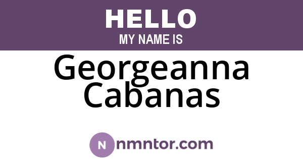 Georgeanna Cabanas