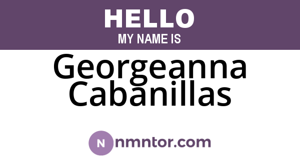 Georgeanna Cabanillas