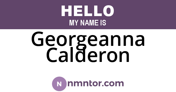 Georgeanna Calderon