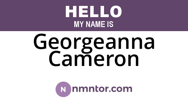 Georgeanna Cameron