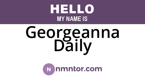 Georgeanna Daily