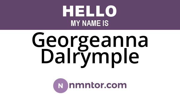 Georgeanna Dalrymple