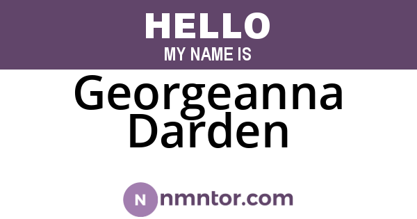 Georgeanna Darden