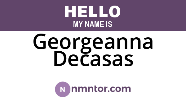 Georgeanna Decasas