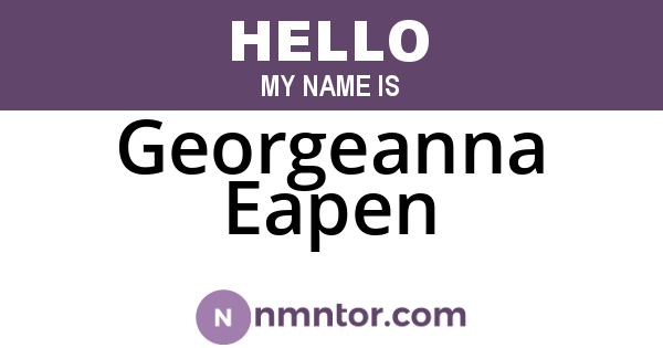 Georgeanna Eapen