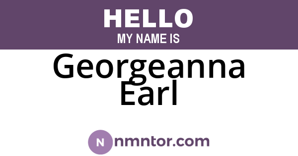 Georgeanna Earl