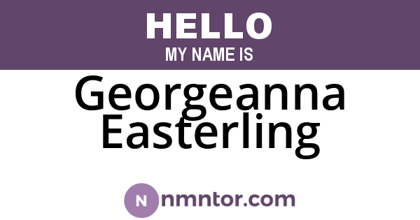 Georgeanna Easterling