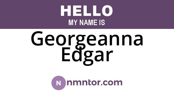 Georgeanna Edgar