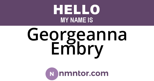 Georgeanna Embry