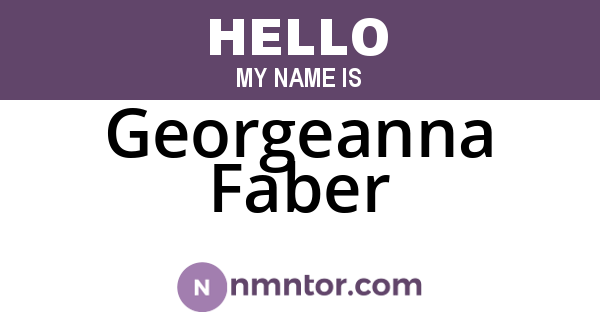Georgeanna Faber