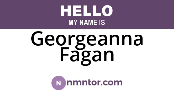 Georgeanna Fagan