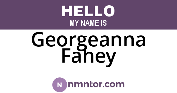 Georgeanna Fahey