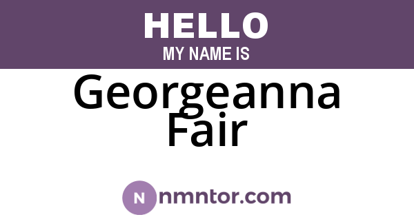 Georgeanna Fair