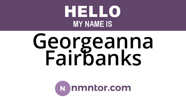 Georgeanna Fairbanks