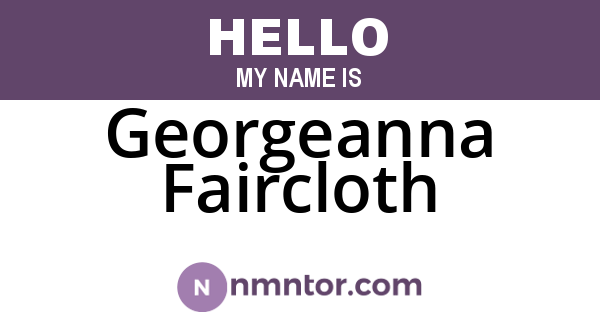 Georgeanna Faircloth