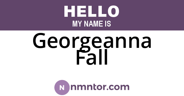Georgeanna Fall