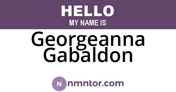 Georgeanna Gabaldon