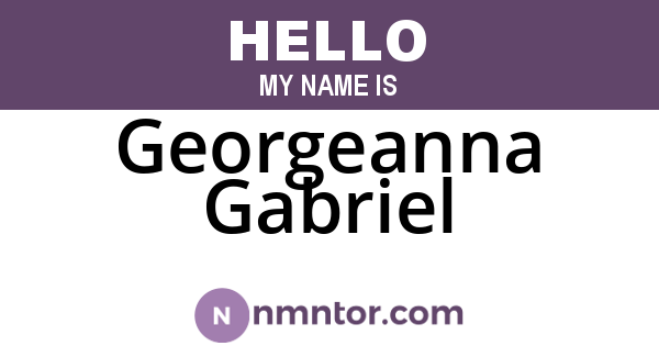 Georgeanna Gabriel