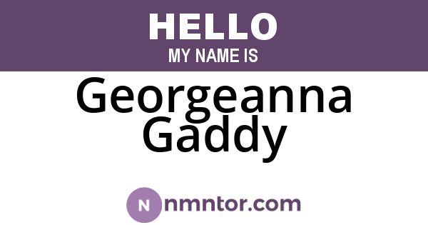 Georgeanna Gaddy