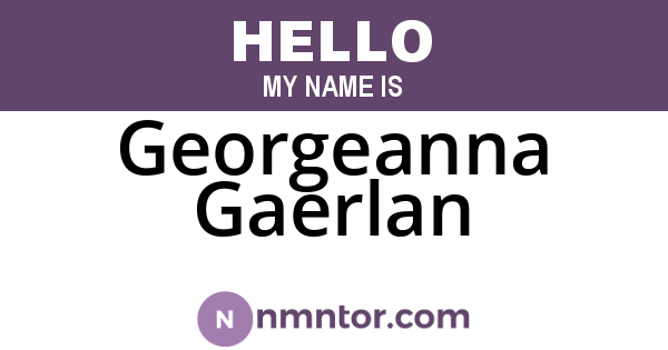 Georgeanna Gaerlan