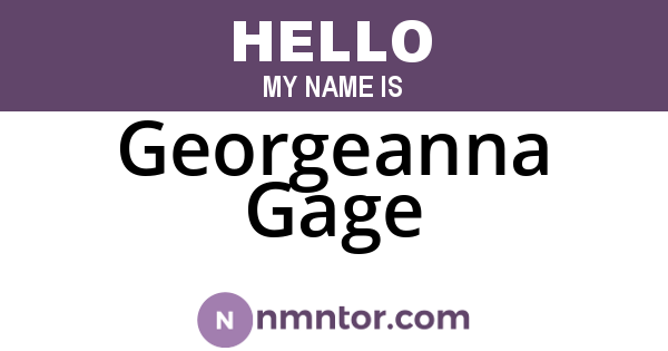 Georgeanna Gage