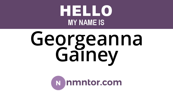 Georgeanna Gainey
