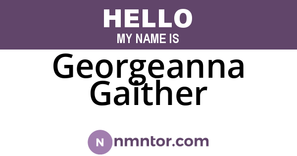 Georgeanna Gaither