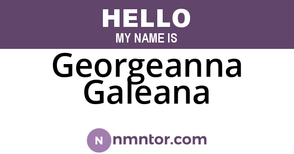 Georgeanna Galeana