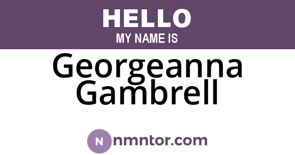 Georgeanna Gambrell
