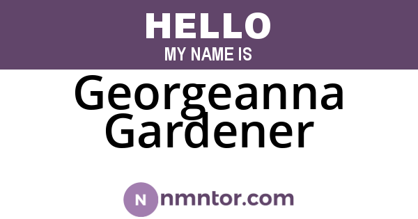 Georgeanna Gardener