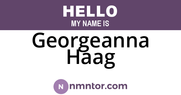 Georgeanna Haag