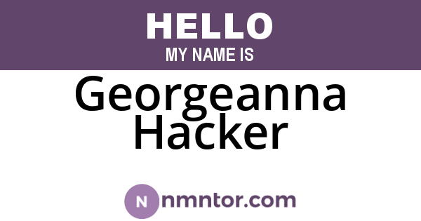 Georgeanna Hacker