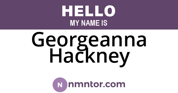Georgeanna Hackney