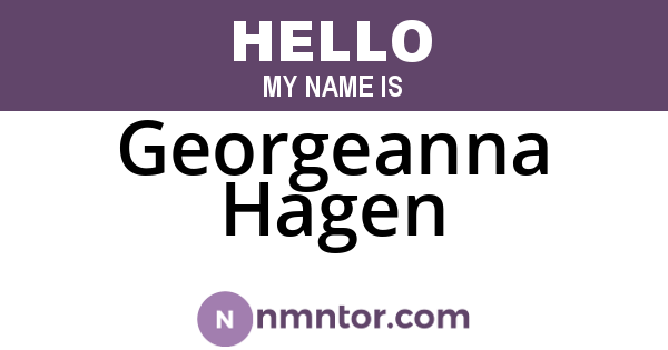 Georgeanna Hagen