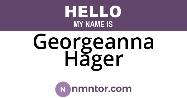 Georgeanna Hager
