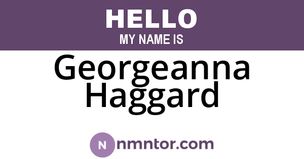 Georgeanna Haggard