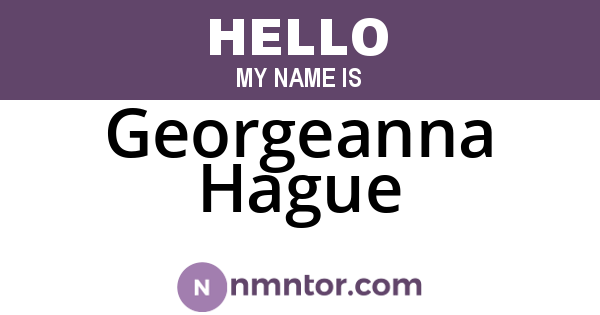 Georgeanna Hague